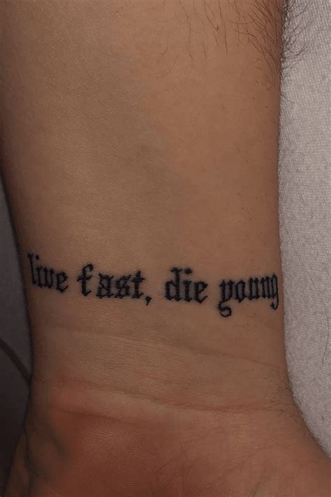 live fast die young tattoo